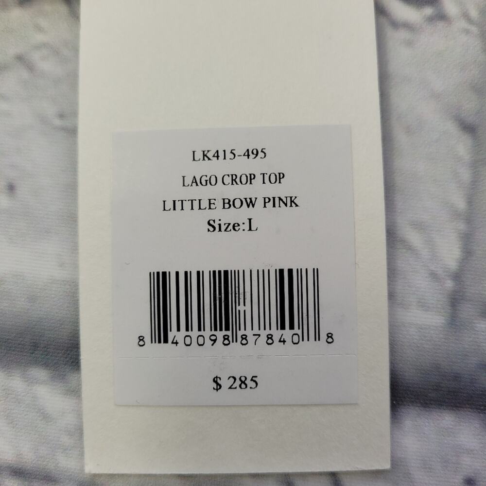 NWT LoveShackFancy Lago Little Bow Pink Wool-blend Crop Sweater size Large - Picture 12 of 16